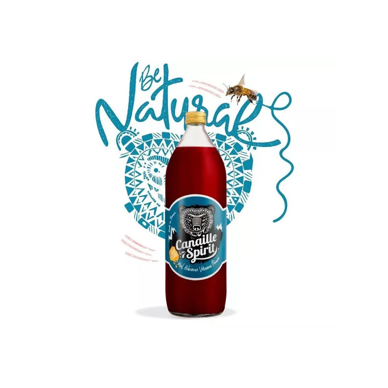 CANAILLE SPIRIT - Boisson Apéritive au Miel, Hibiscus, Verveine, Pomme - 1L