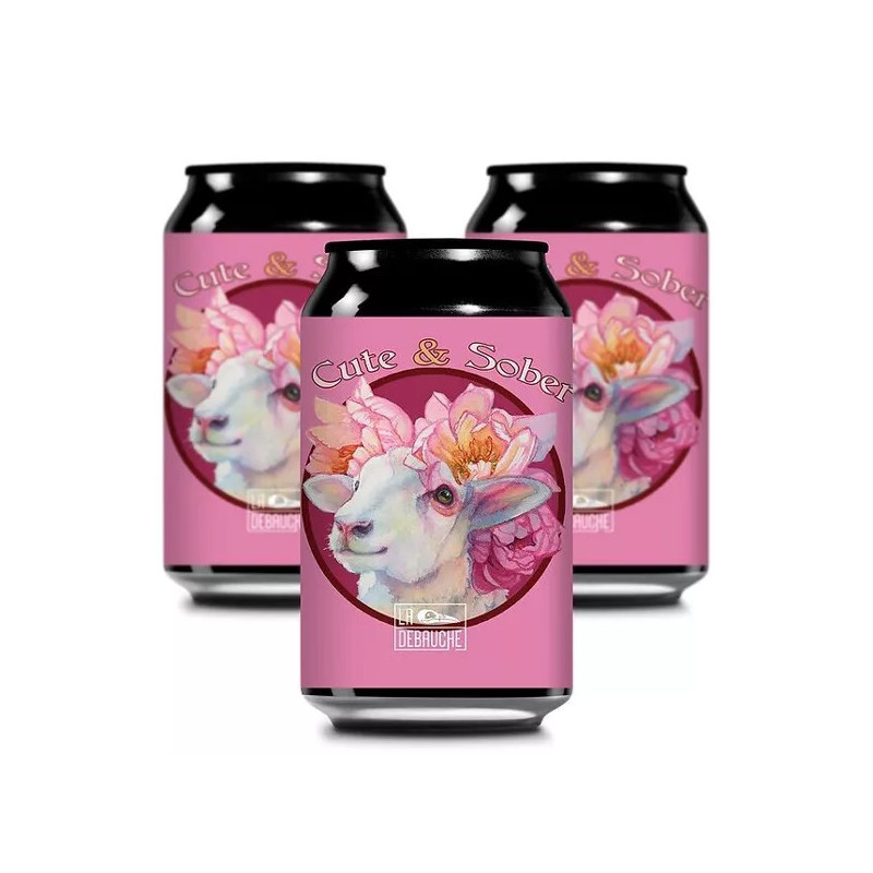 BRASSERIE LA DEBAUCHE - Cute & Sober - Sour sans alcool à la framboise - 0,5 % 33cl