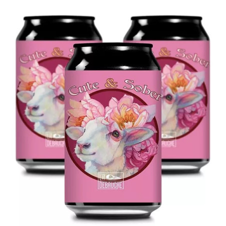 BRASSERIE LA DEBAUCHE - Cute & Sober - Sour sans alcool à la framboise - 0,5 % 33cl