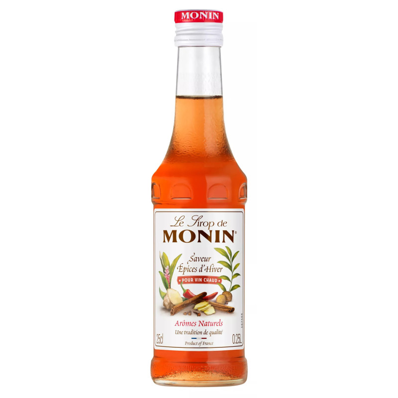 MONIN - Sirop Saveur Épices d'Hiver pour vins chauds ou autres cocktails - Arômes naturels - 25cl