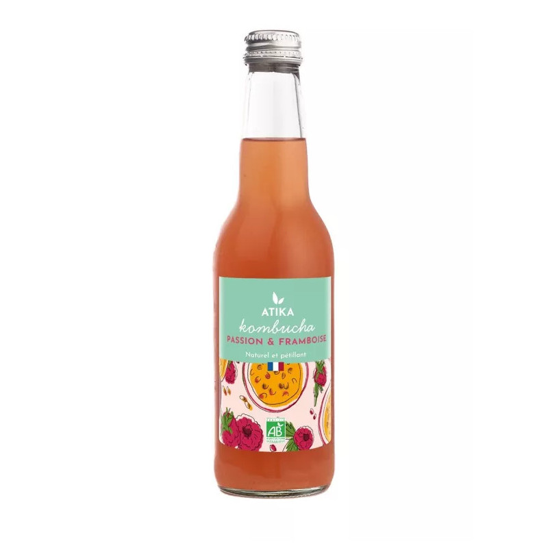 ATIKA Kombucha Fruit de la passion - Framboise - 33cl