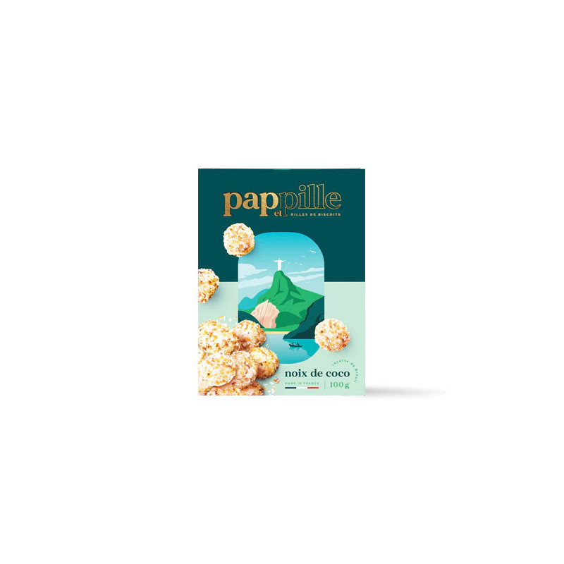 PAP'PILLE - Billes de Biscuit Noix de Coco 100gr