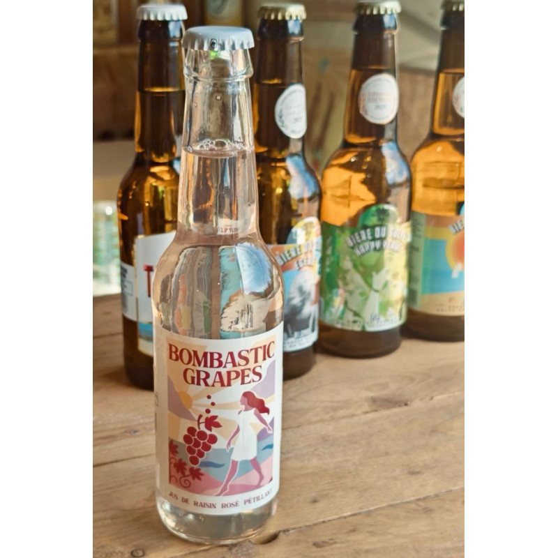BOMBASTIC GRAPES - Jus de raisin rosé pétillant 33cl