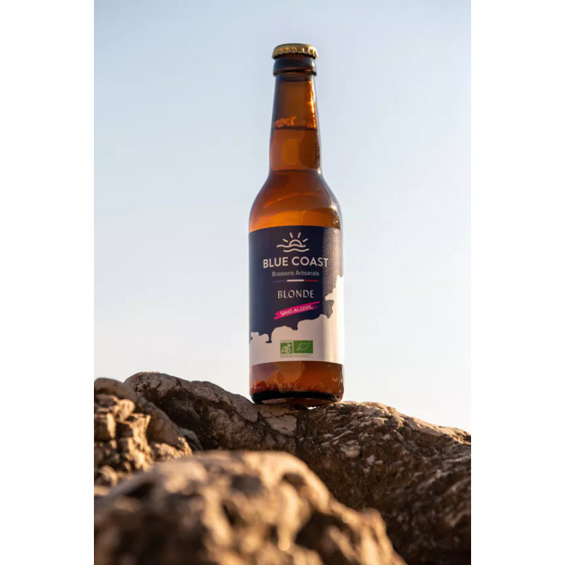 BLUE COAST Bière Blonde Latitude 0° - Bouteille 33 cl - BIO