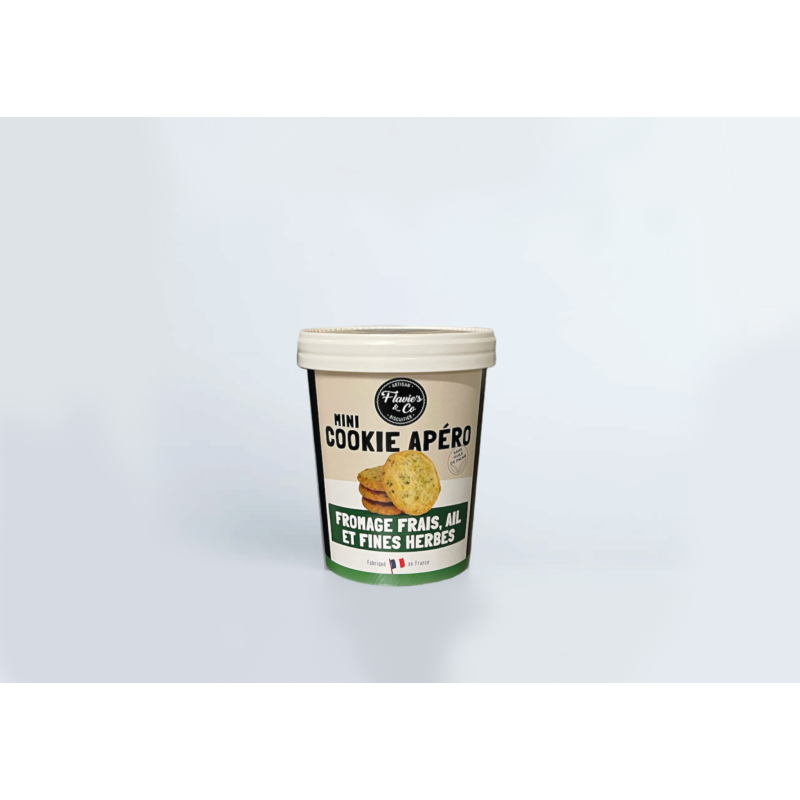 FLAVIE'S & CO - Cookies Salés : Fromage Frais Ail et Fines Herbes 100gr