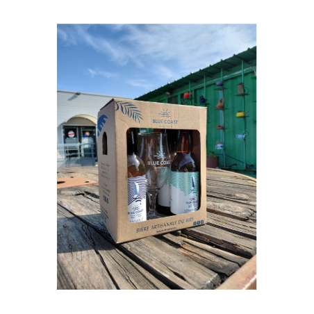 BLUE COAST - Pack découverte 4 bières + 1 verre