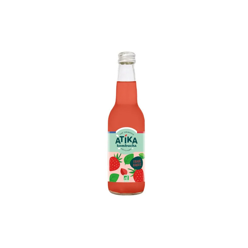 ATIKA - Kombucha Fraise basilic - 33cl