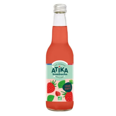 ATIKA - Kombucha Fraise basilic - 33cl