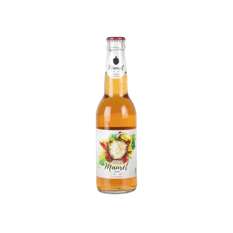 MAURET Le Fraisier 0,0% pétillant pomme-fraise  33cl