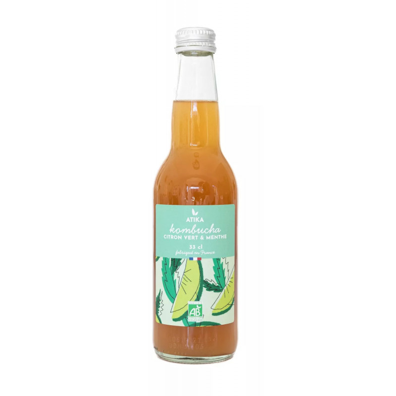ATIKA Kombucha Citron vert Menthe - 33cl