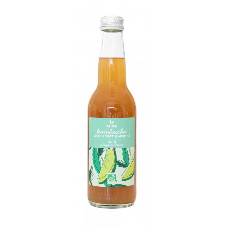 ATIKA Kombucha Citron vert Menthe - 33cl