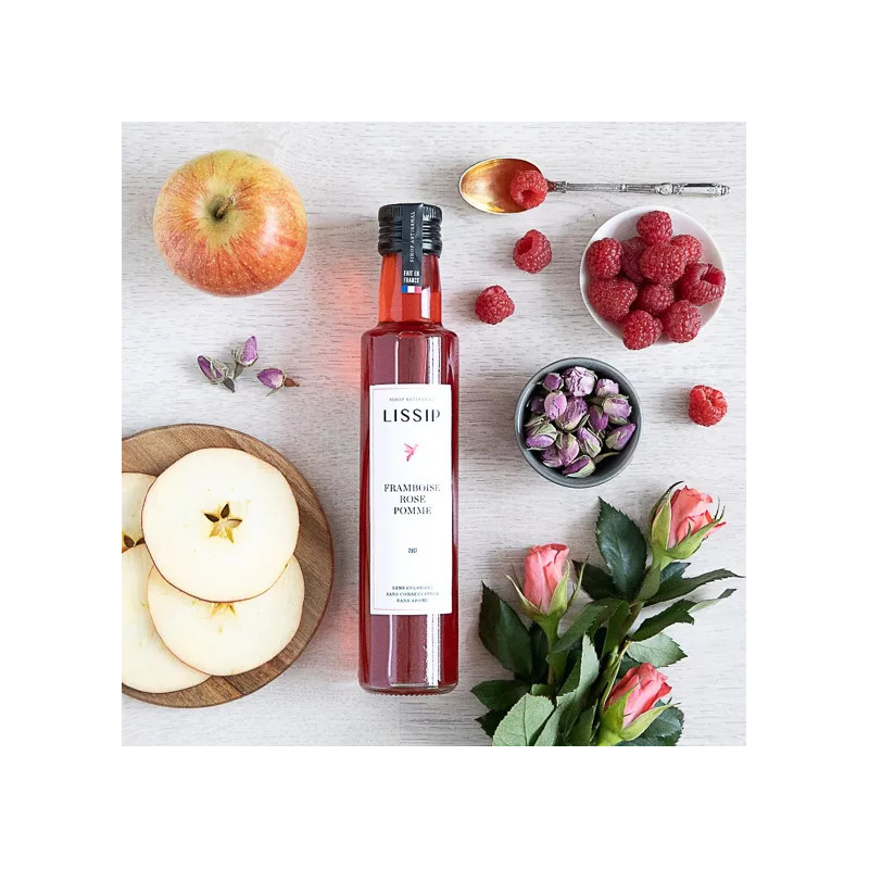 LISSIP - Sirop Framboise Rose Pomme 25cl