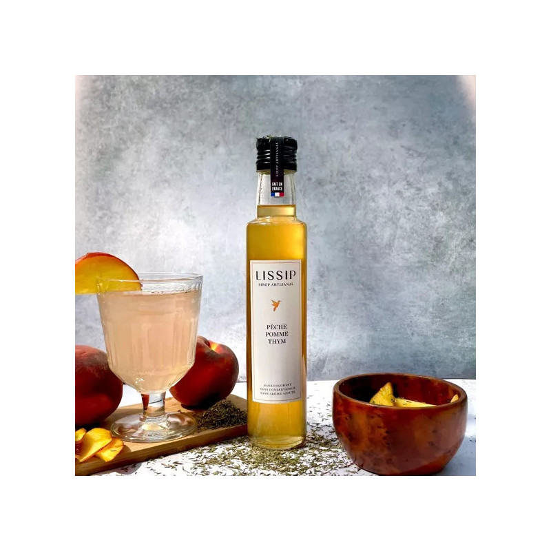 LISSIP - Sirop Pêche Pomme Thym 25cl