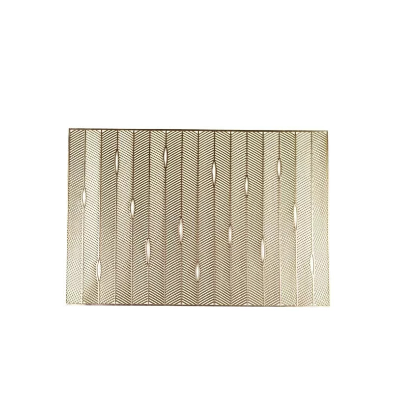 AULICA - Dessous d'assiette rectangle doré