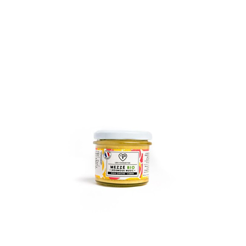 LES 3 CHOUETTES - Mezzé Houmous Pois chiche-Cumin 100gr