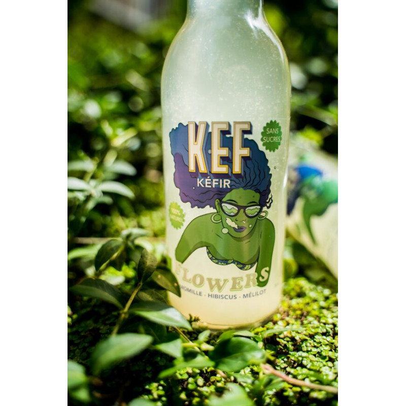KEF - Kéfir de fruits FLOWERS sans sucres BIO - 33 cl