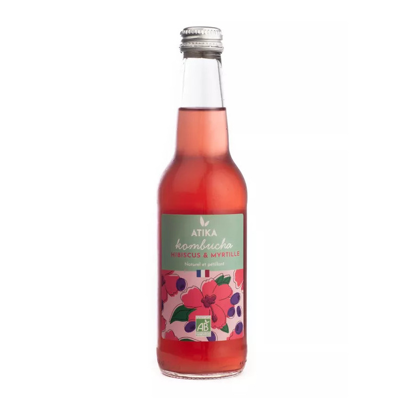 ATIKA Kombucha Hibiscus Myrtille - 33cl
