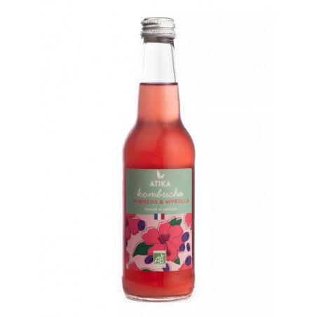 ATIKA Kombucha Hibiscus Myrtille - 33cl