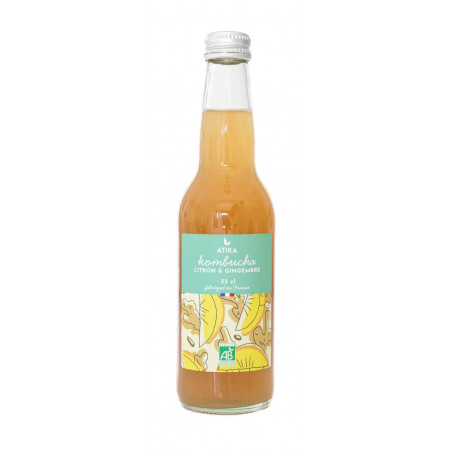 ATIKA Kombucha Citron Gingembre - 33cl