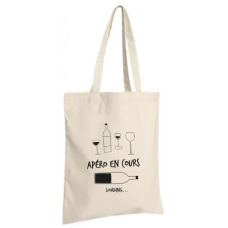 EMB. Tote Bag écru "Apéro en cours..."