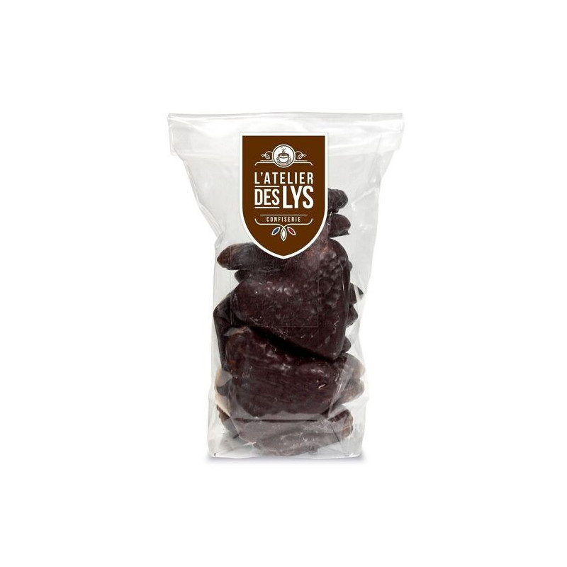 L'ATELIER DES LYS -  Coeurs de guimauve enrobé de Chocolat Noir 136gr