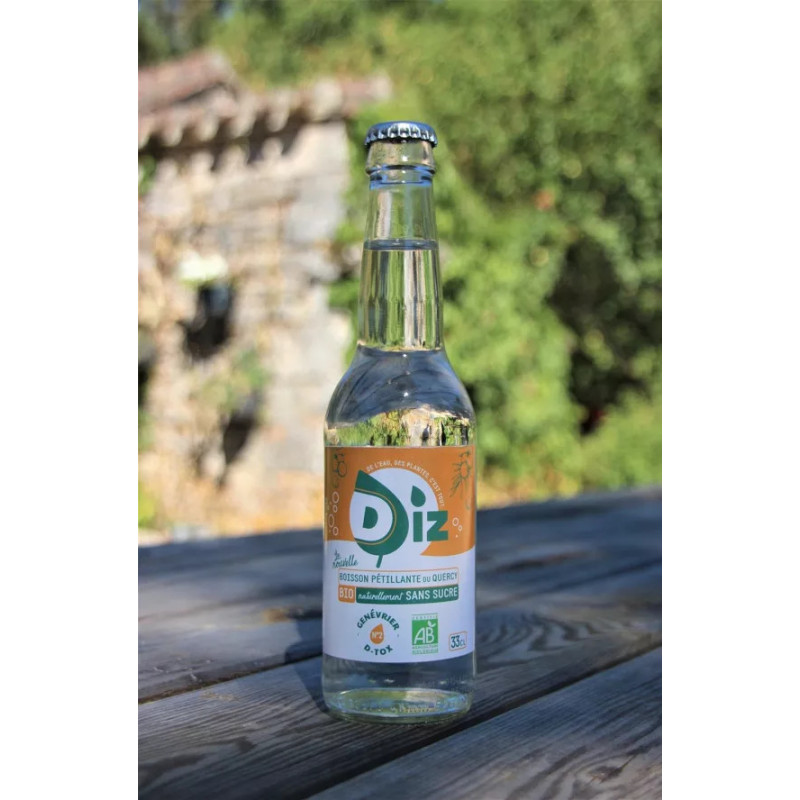 DIZ - Eau pétillante au Genévrier Bio - 33cl