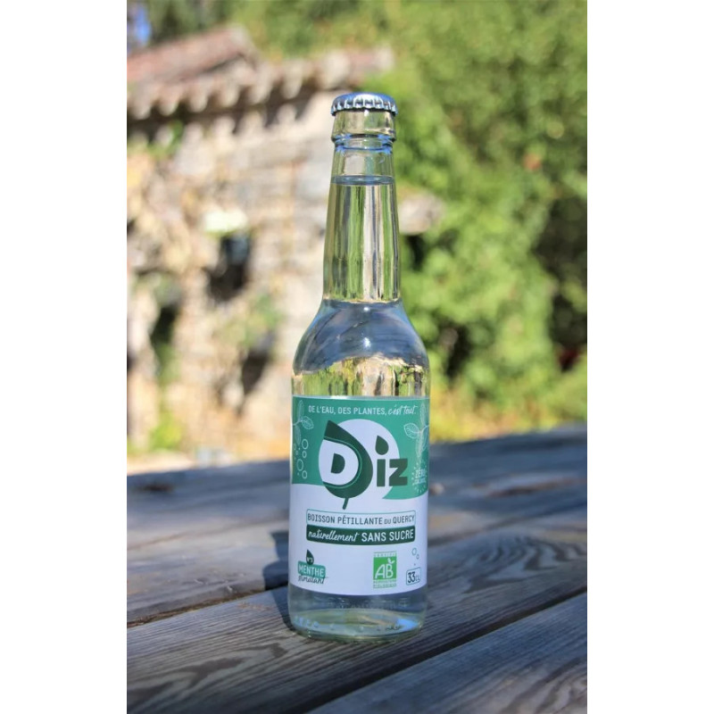 DIZ - Eau pétillante à la Menthe Bio - 33cl